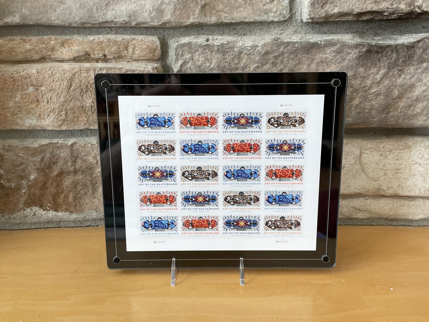 Display Frame For “Art of the Skateboard” Stamp Sheet