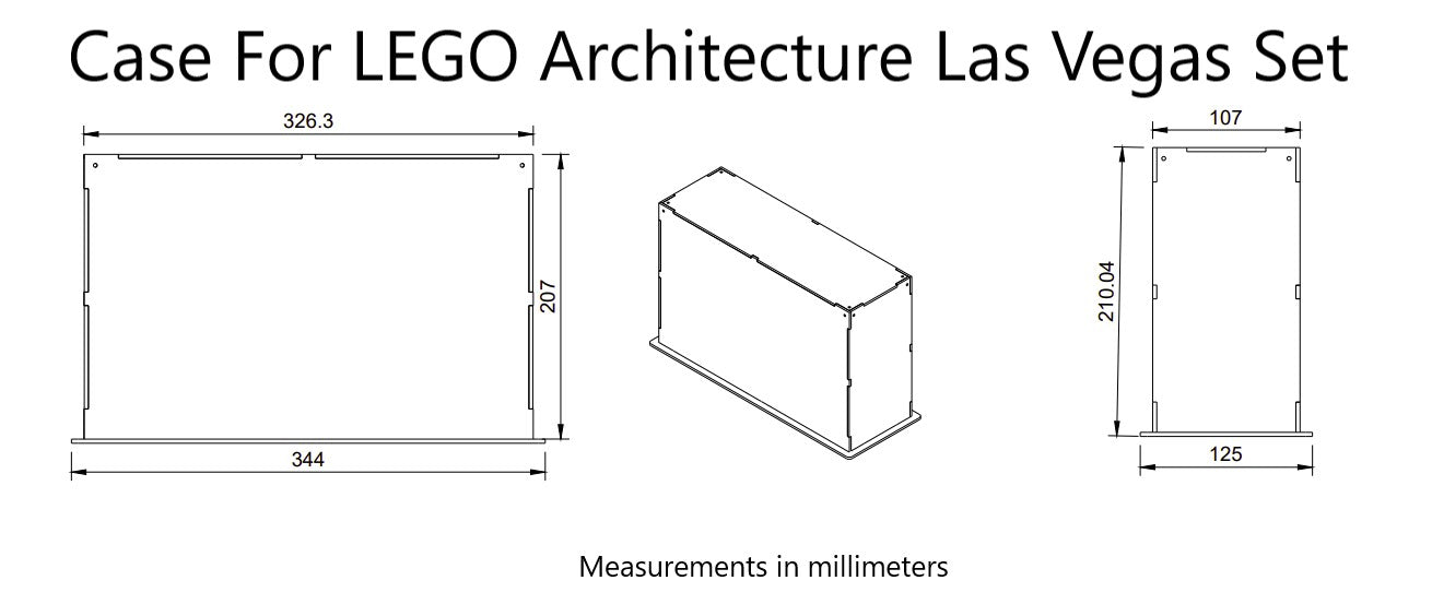 Wallmounted Display Case for LEGO Las Vegas
